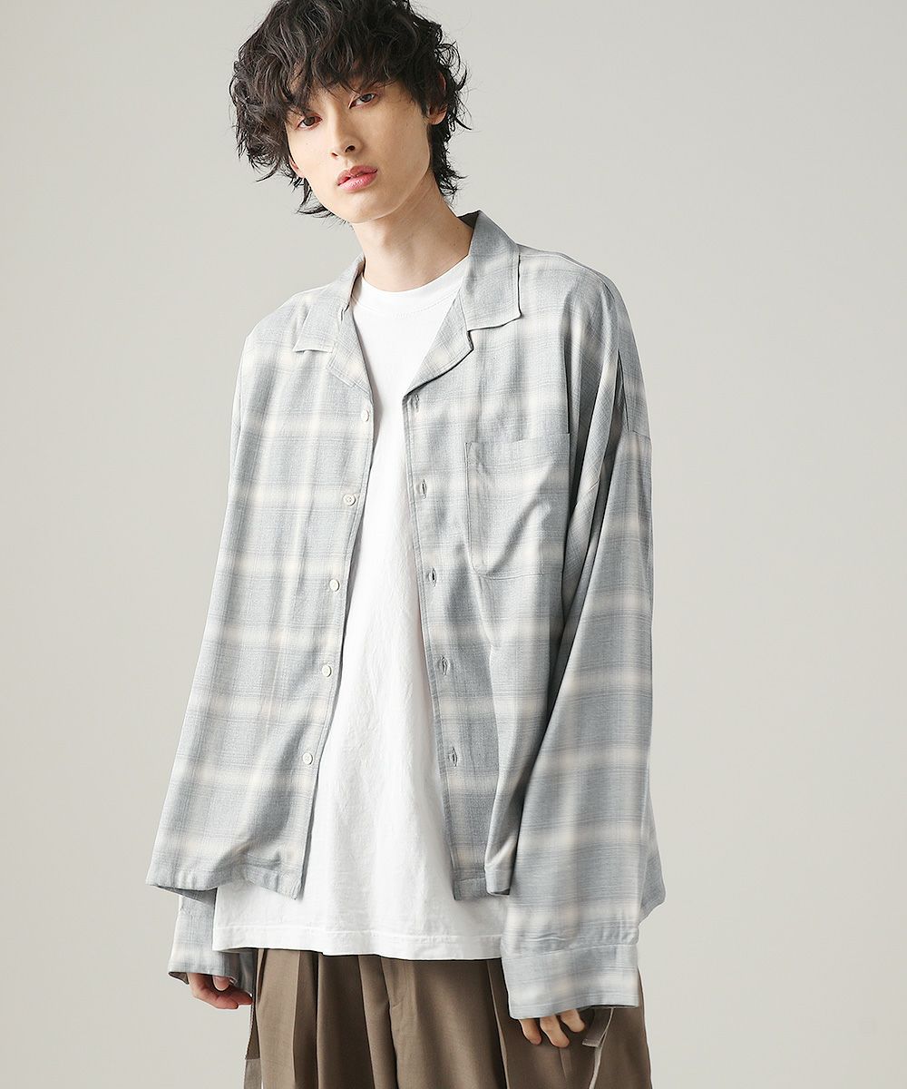 VICTIM BIG RAYON CHECK SHIRTS Mサイズ VICTIM]BIG RAYON CHECK SHIRTS | OPENING ACT
