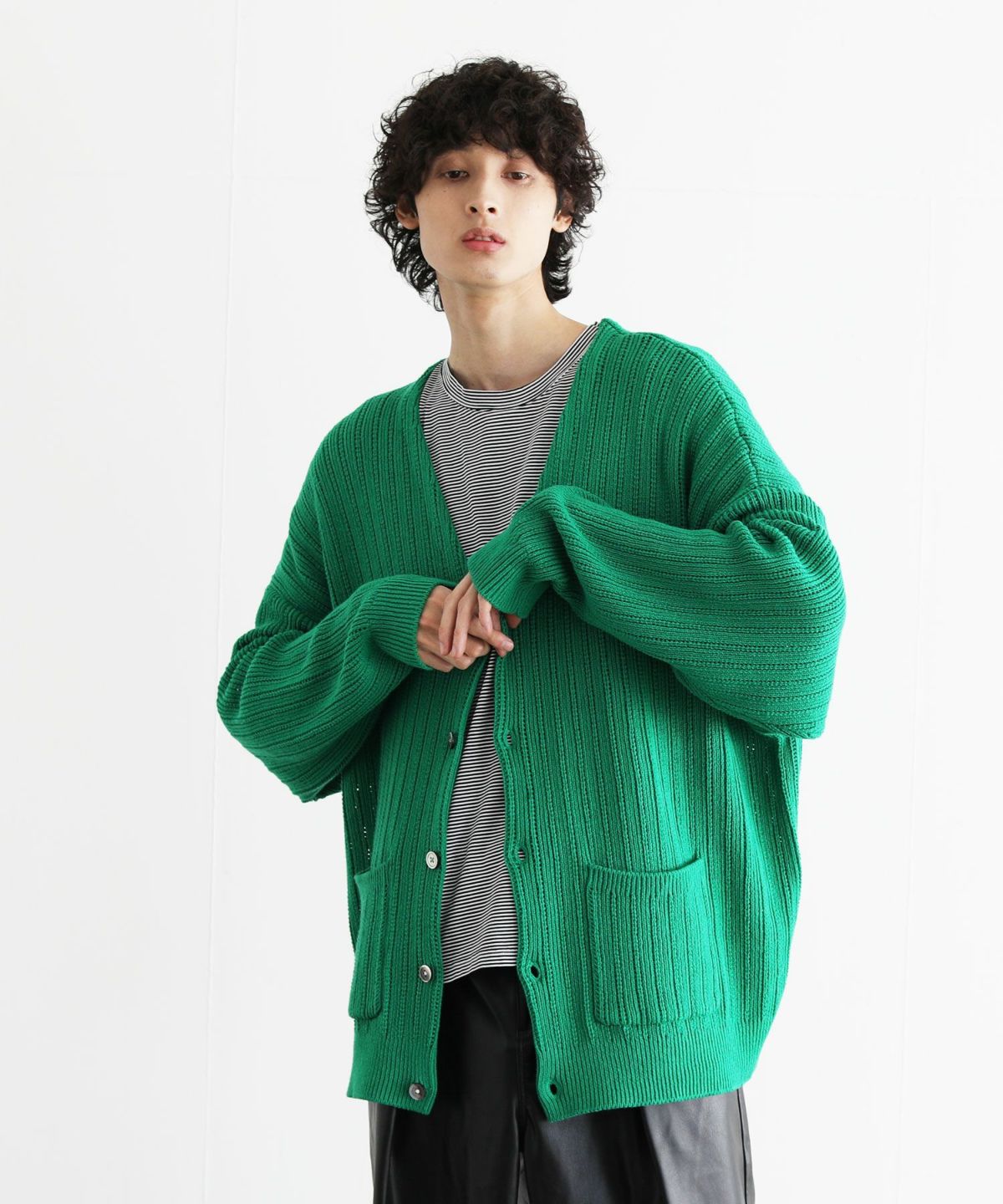 VICTIM]MESH KNIT CARDIGAN | OPENING ACT