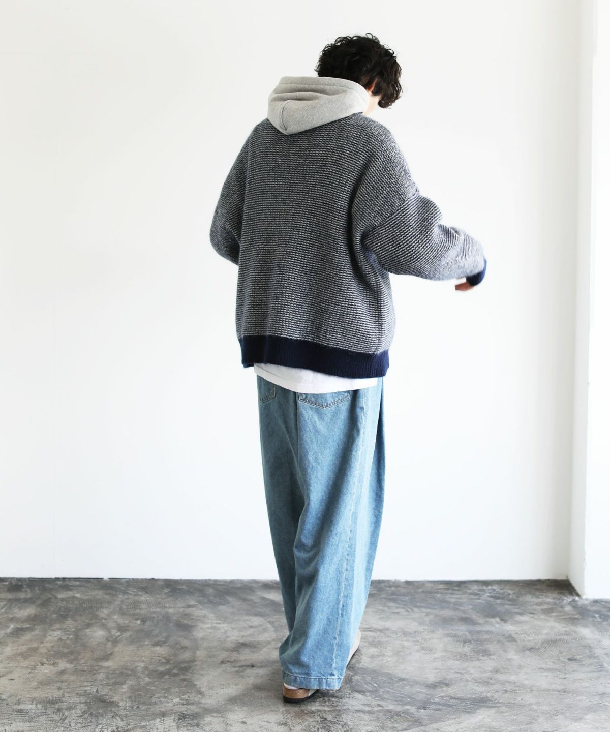 新作コレクション renya 松村北斗着 ほぼvictim CHECK BIG KNIT M LEE