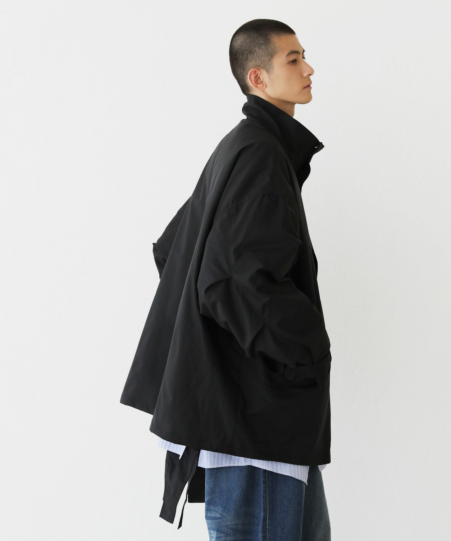 OPENING ACT]M65キルティングインナージャケット付きミリタリーハーフ 