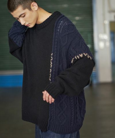 ▪️新品未使用 ROTOL / FRANKEN CN KNIT NAVY-