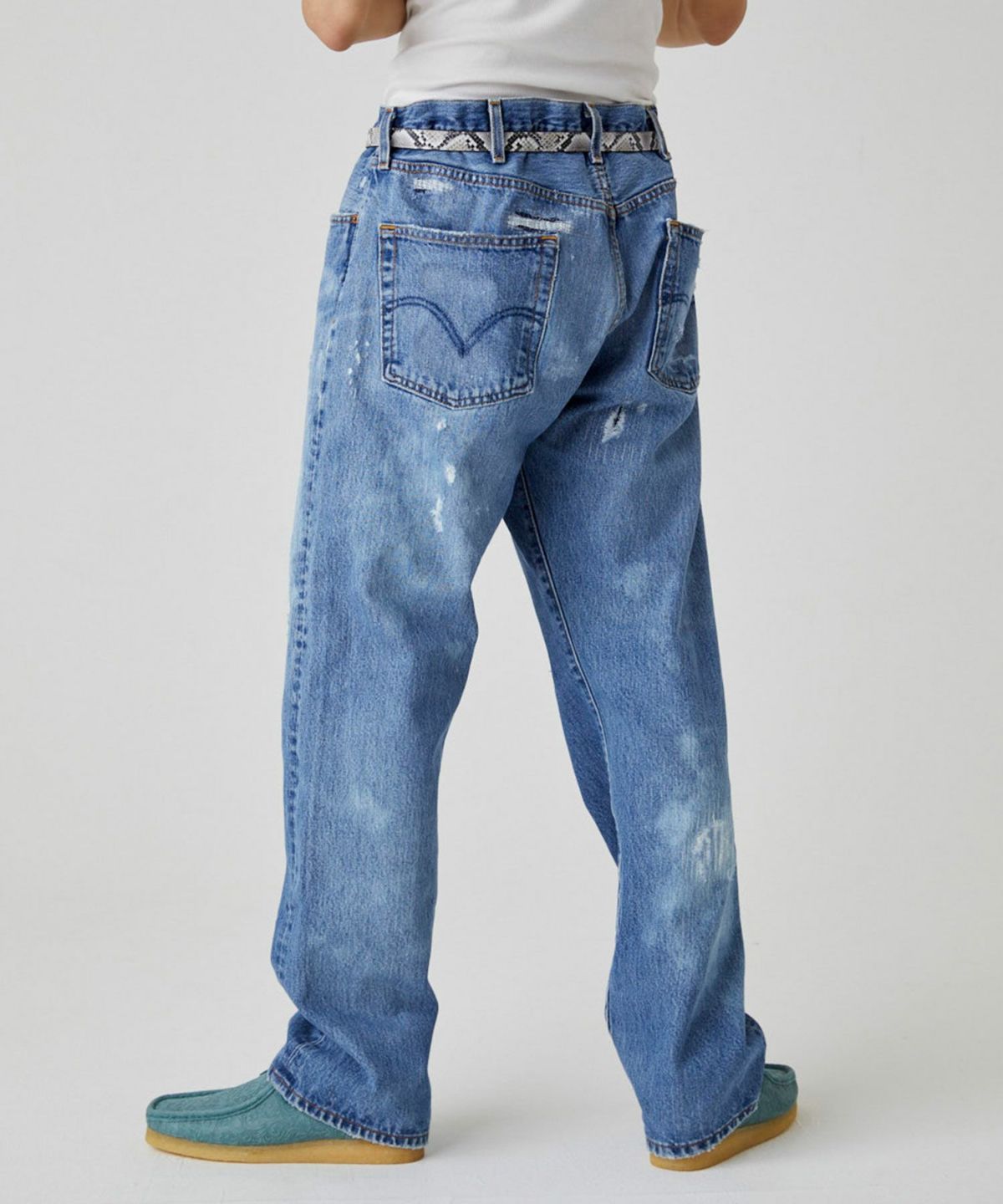 DISCOVERED]DAMAGE REPAIR DENIM PANTS 〓予約販売・2024年3～4月頃お