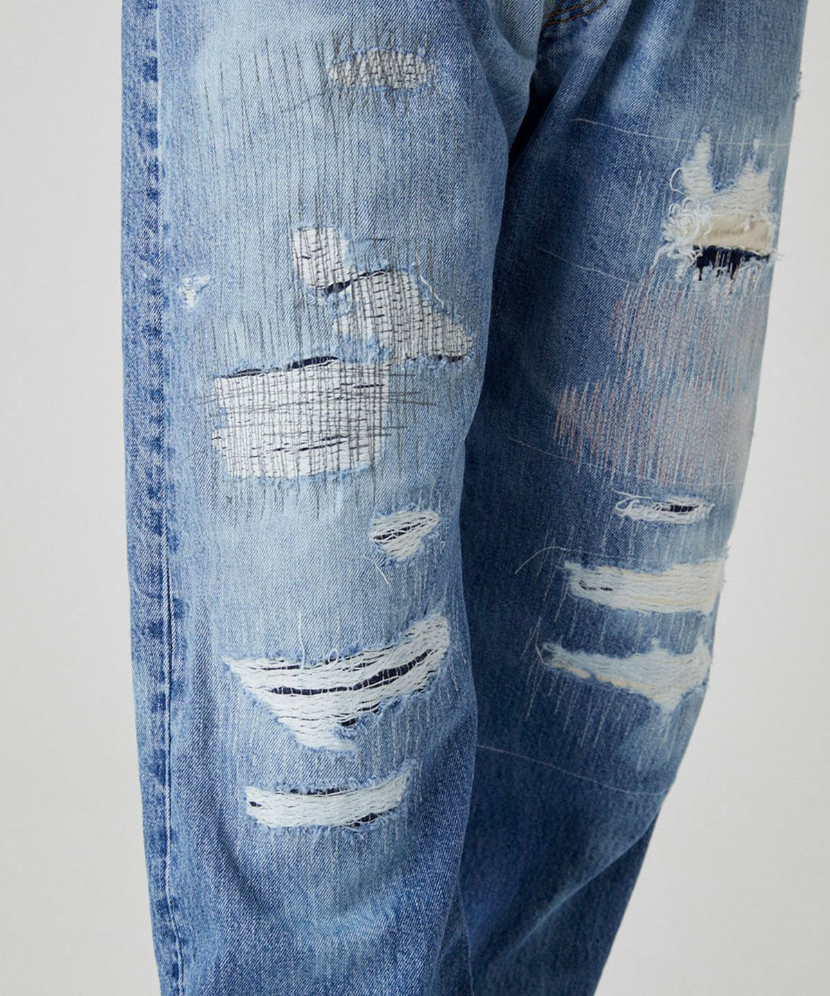 DISCOVERED]DAMAGE REPAIR DENIM PANTS 〓予約販売・2024年3～4月頃お