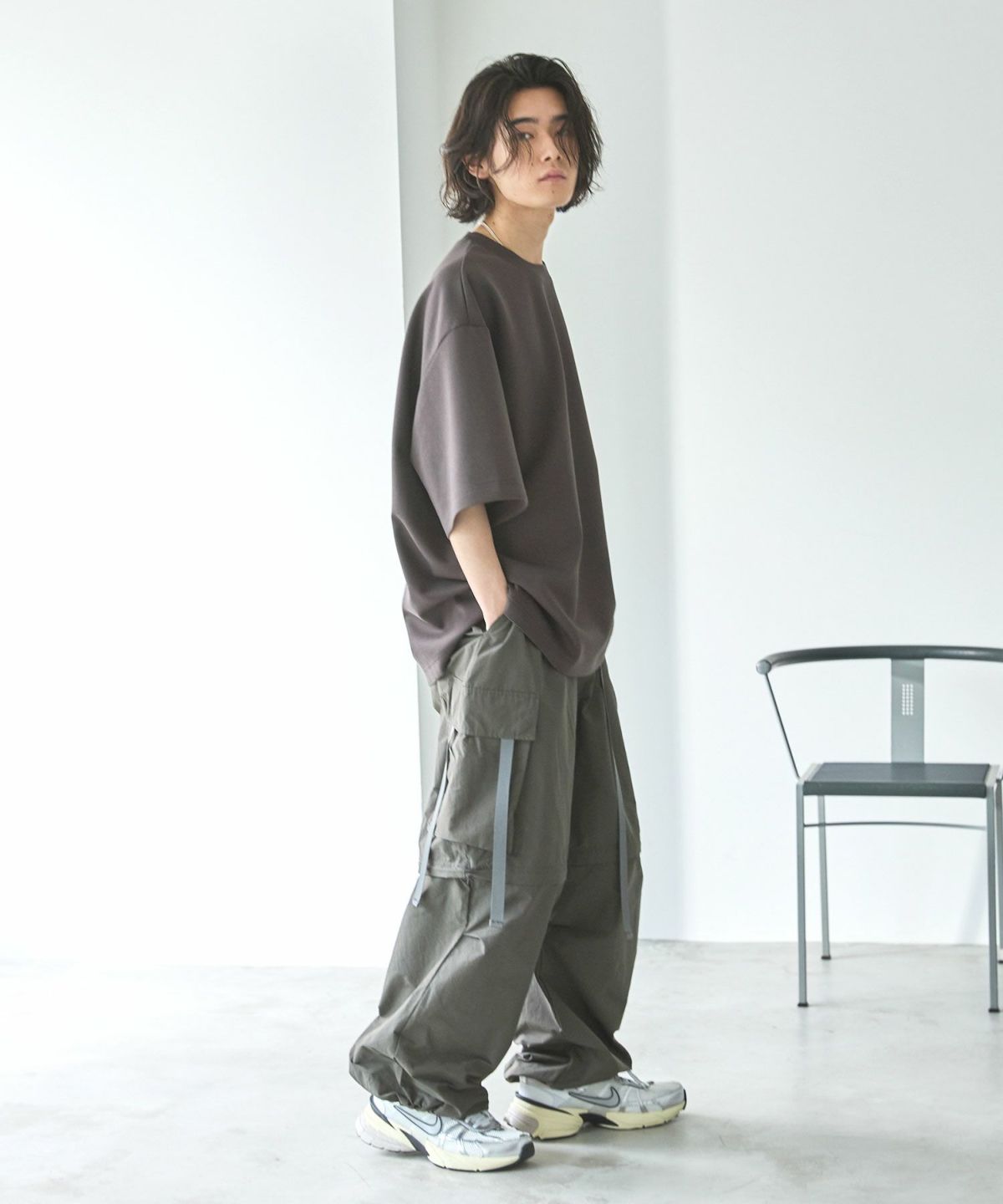 OPENING ACT] コットンナイロン2WAYパラシュートカーゴパンツ