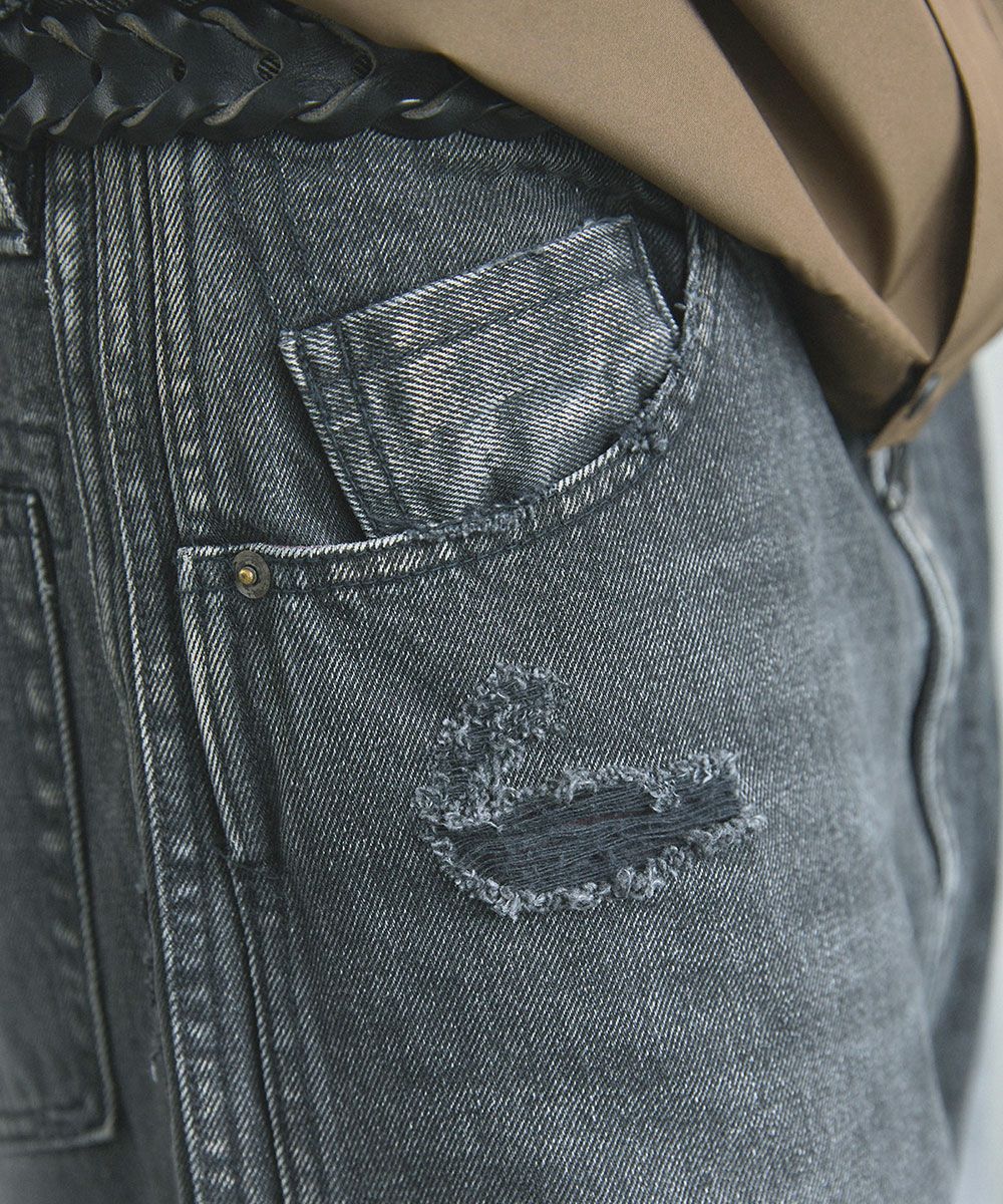 TRIPLE SEAMS 6P DENIM BLACKUSEDタグ付き