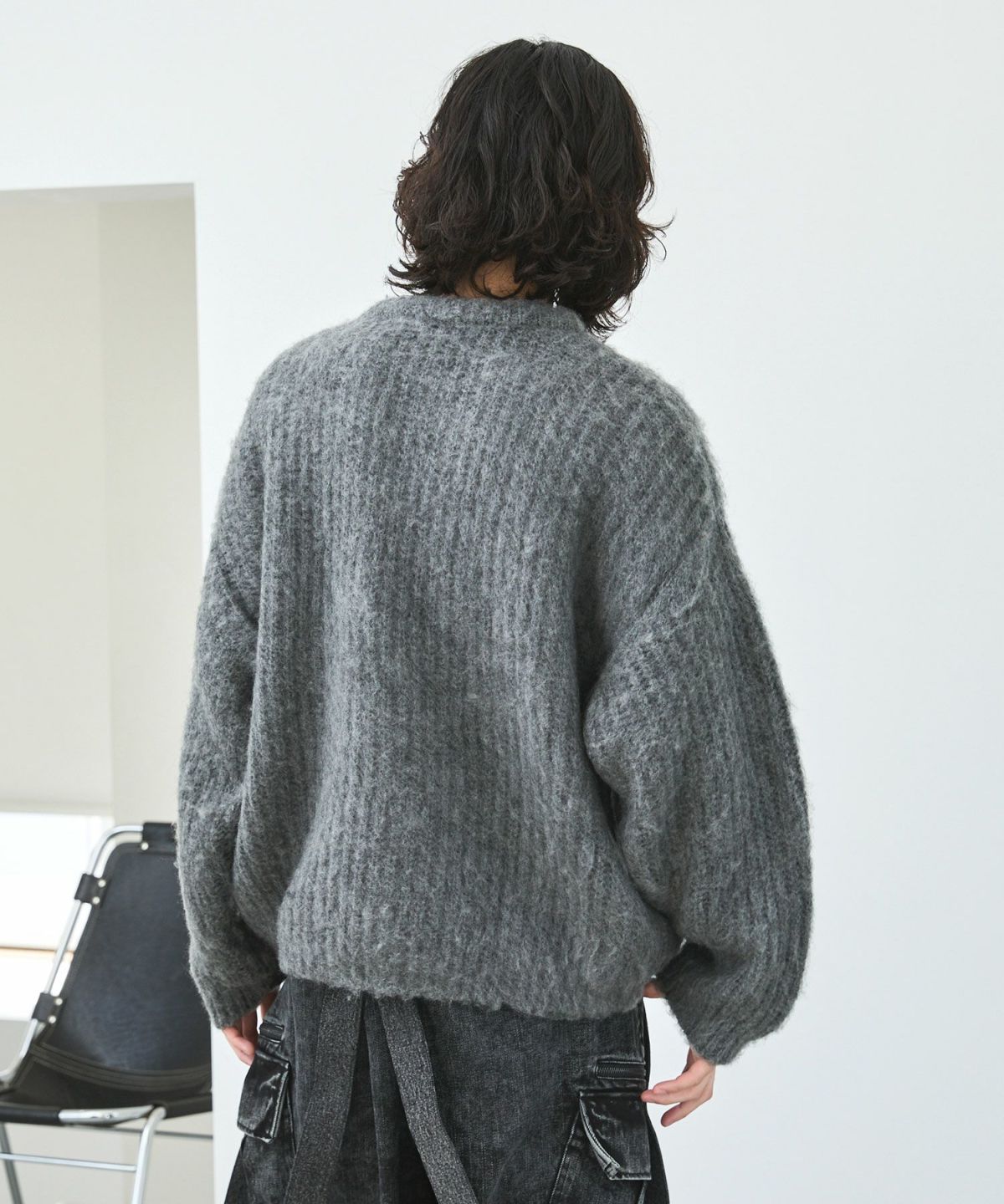 OPENING ACT] モヘアミックスショートレングスクルーネックニット