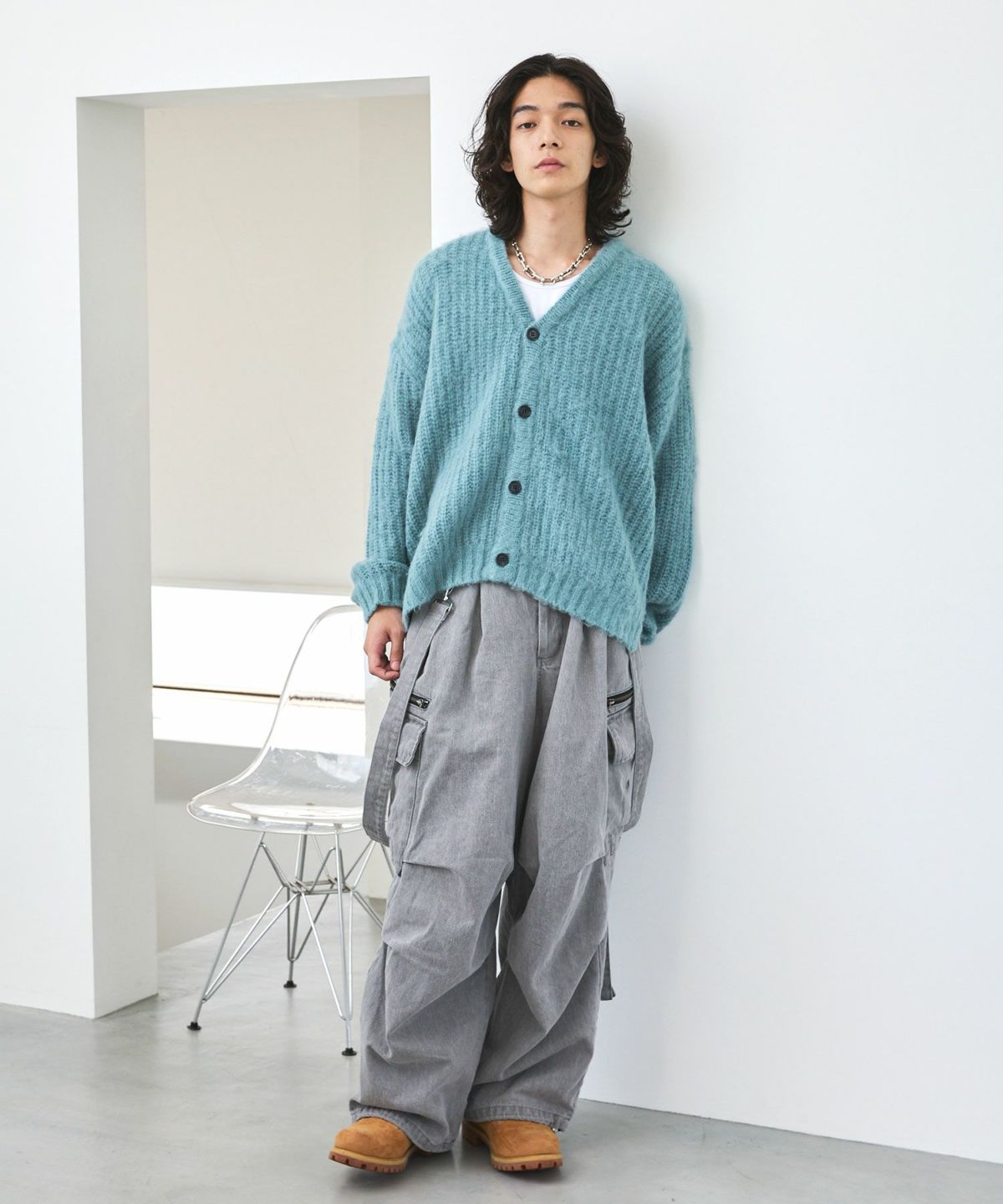 OPENING ACT] モヘアミックスショートレングスカーディガン