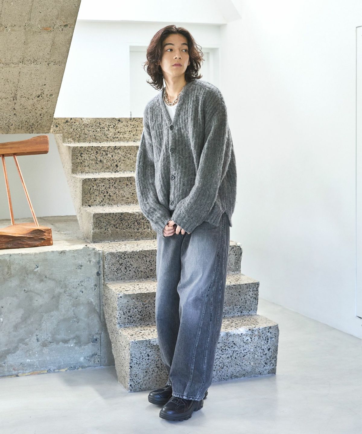 OPENING ACT] モヘアミックスショートレングスカーディガン