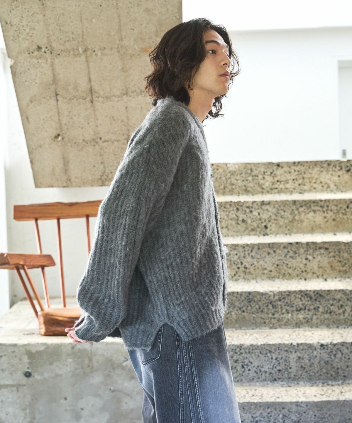 OPENING ACT] モヘアミックスショートレングスカーディガン | OPENING ACT