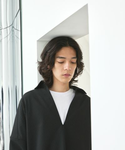 OPENING ACT] ピンストライプTRスキッパーシャツ | OPENING ACT