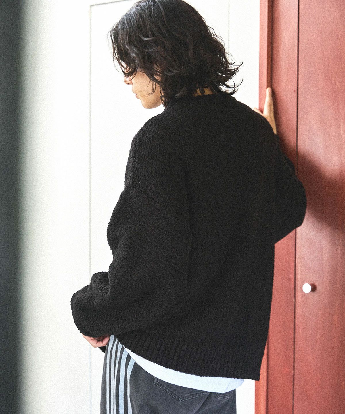 DISCOVERED × OPENING ACT] ハンドステッチワンポイントスラブクルー