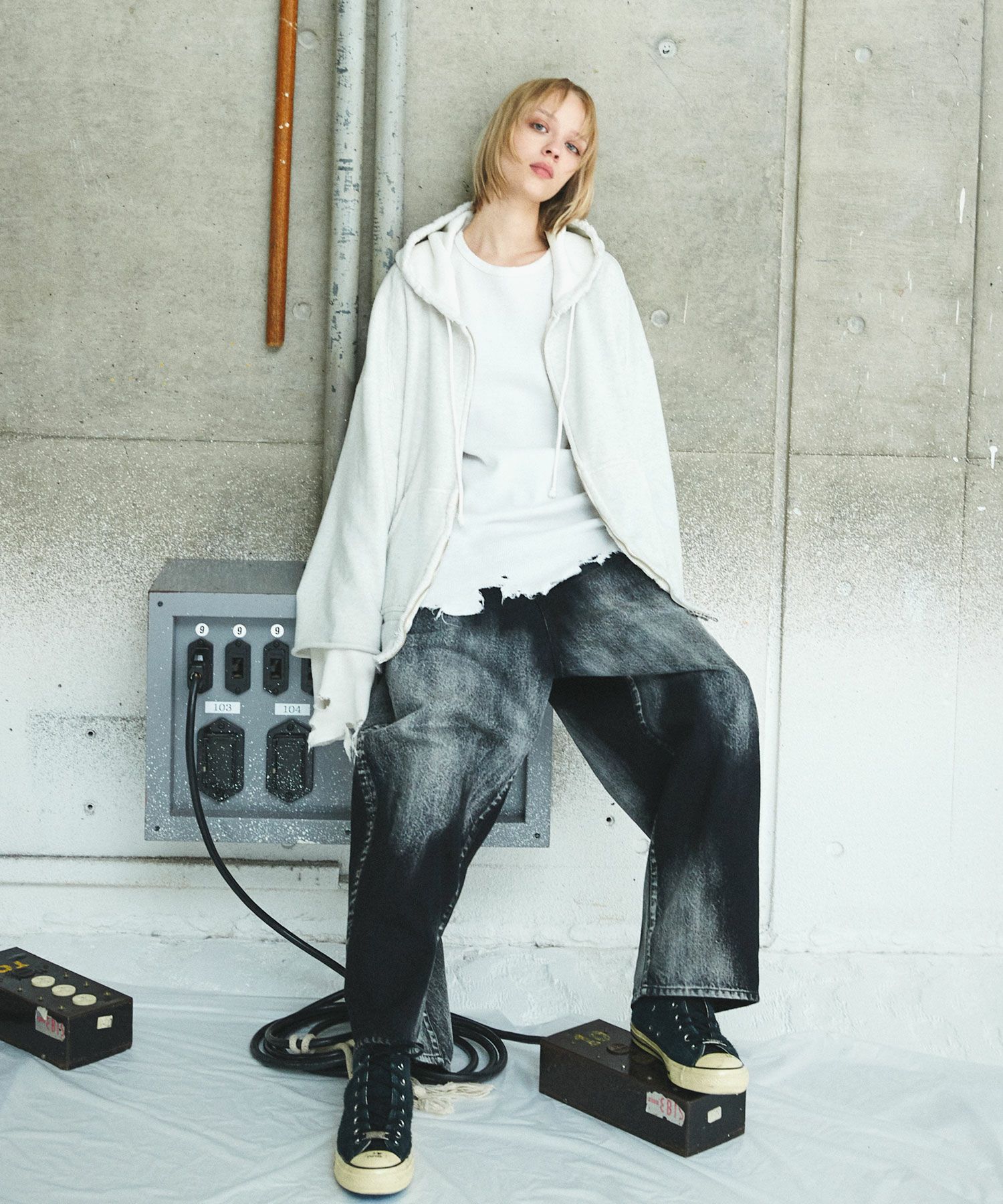 OPENING ACT] Made in Japan グラデーションブリーチハイエンド加工 