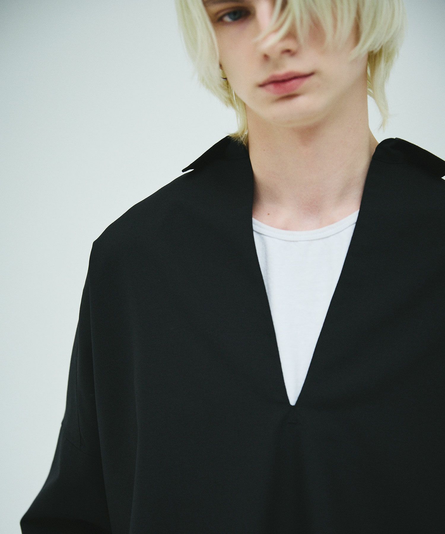OPENING ACT]尾州ウールスキッパービッグシルエットロングスリーブ  