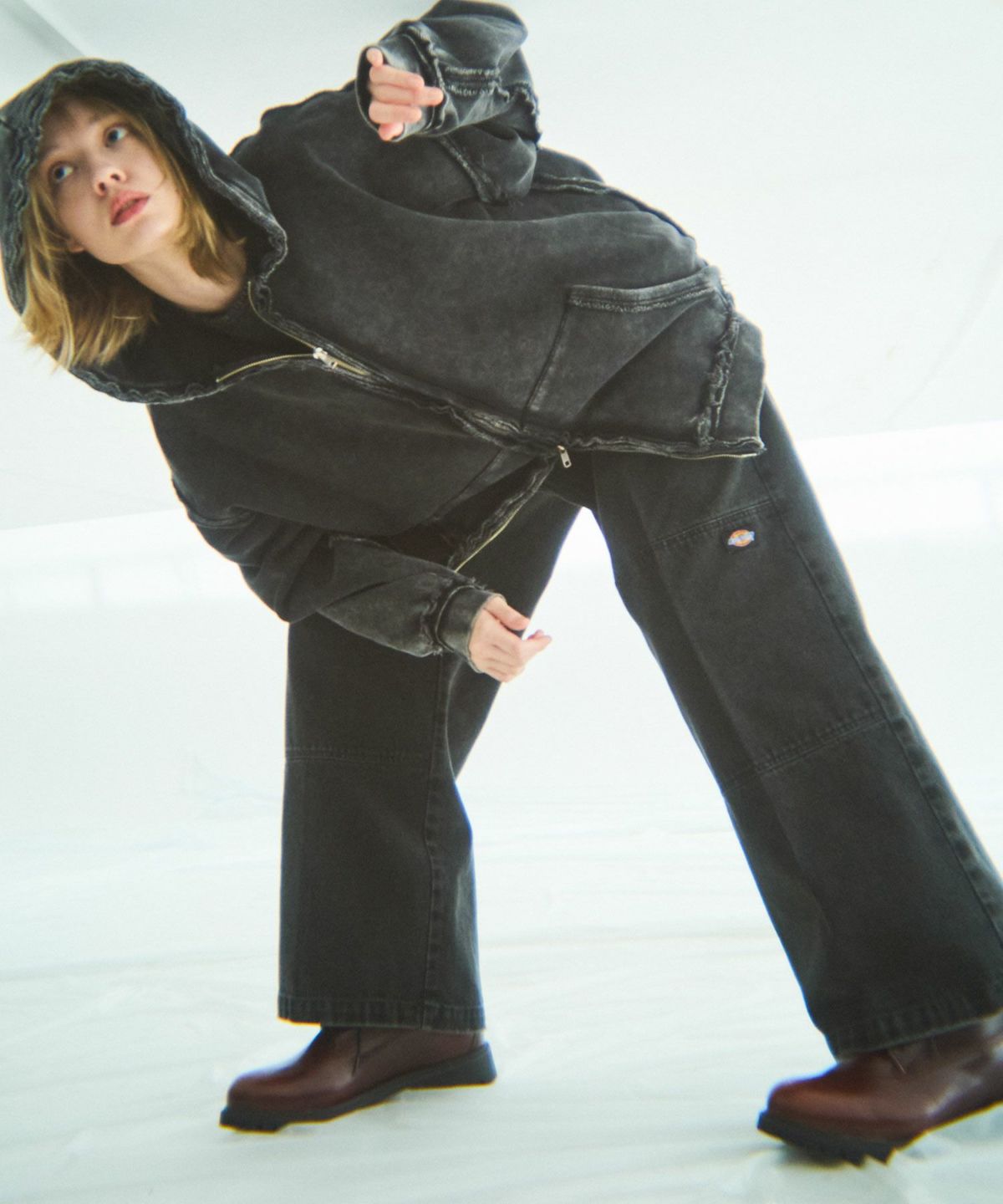 Dickies×OPENING ACT エクストラバギーダブルーワークパンツ Dickise × OPENING ACT] エクストラバギーダブルーワークパンツ
