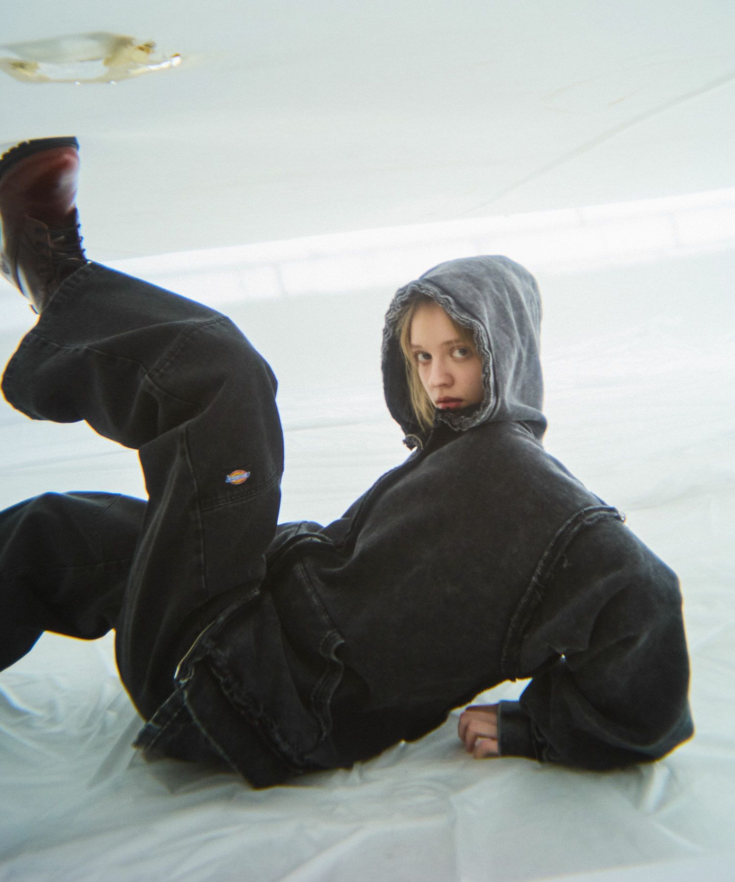 Dickise × OPENING ACT] エクストラバギーダブルーワークパンツ