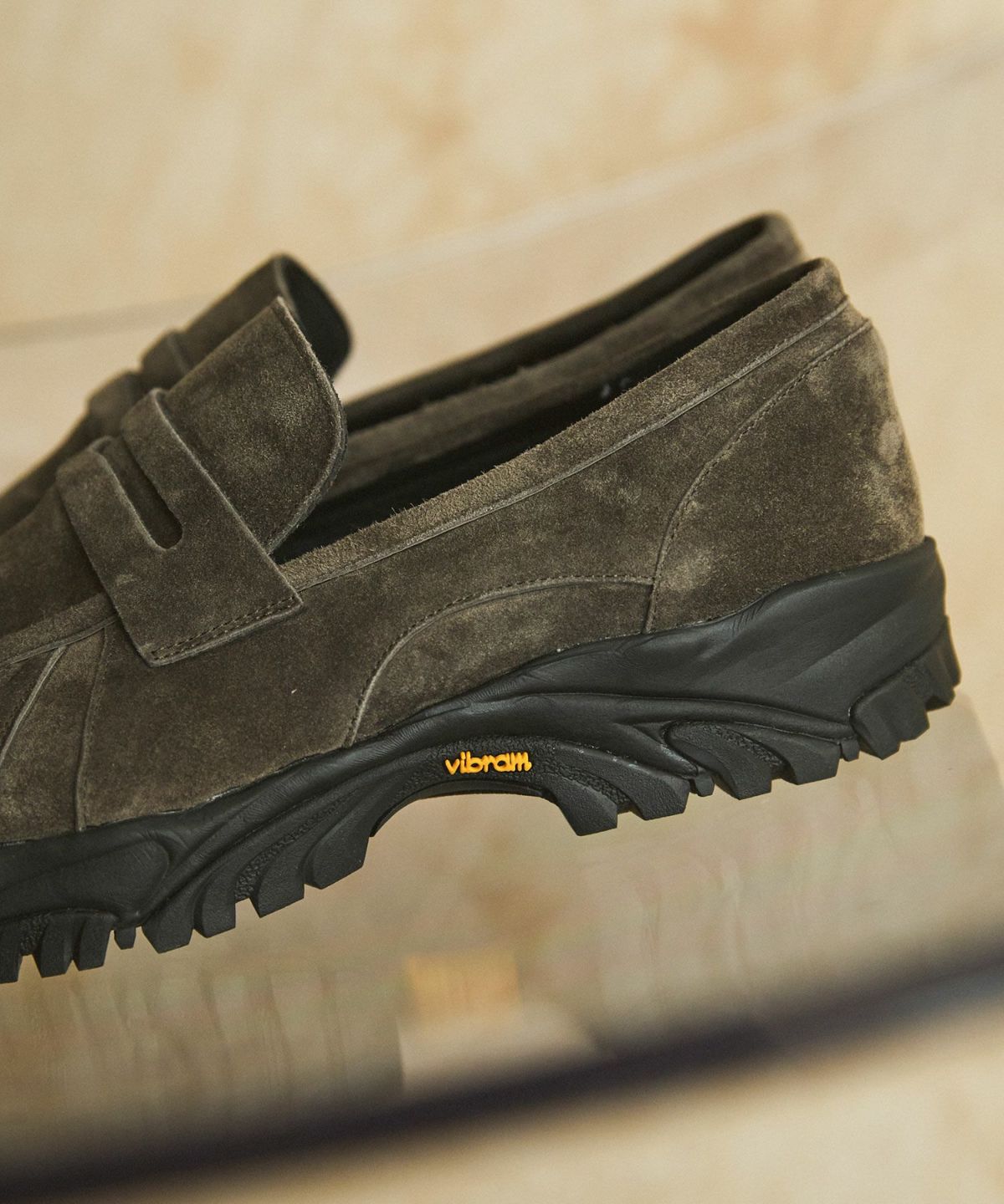 VIBRAM×OPENING ACT リアルレザースウェードローファースニーカー VIBRAM×OPENING ACT リアルレザースウェードローファー