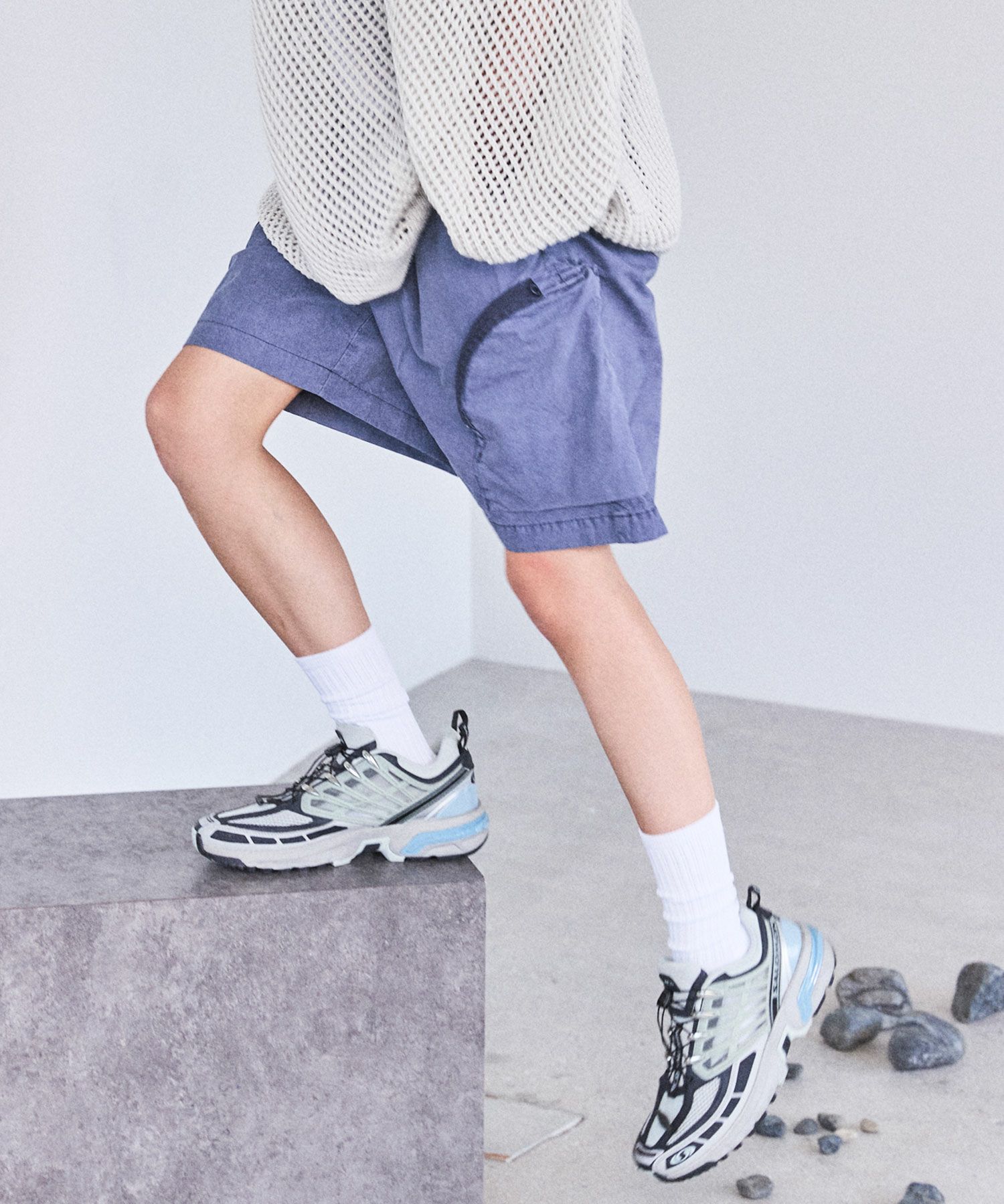 OPENING ACT] ハイドロウォッシュヴィンテージ加工サテンサイドジップ