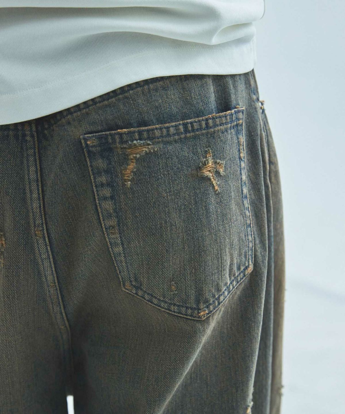 OPENING ACT] MADE in JAPANカーブシームヴィンテージダメージデニム