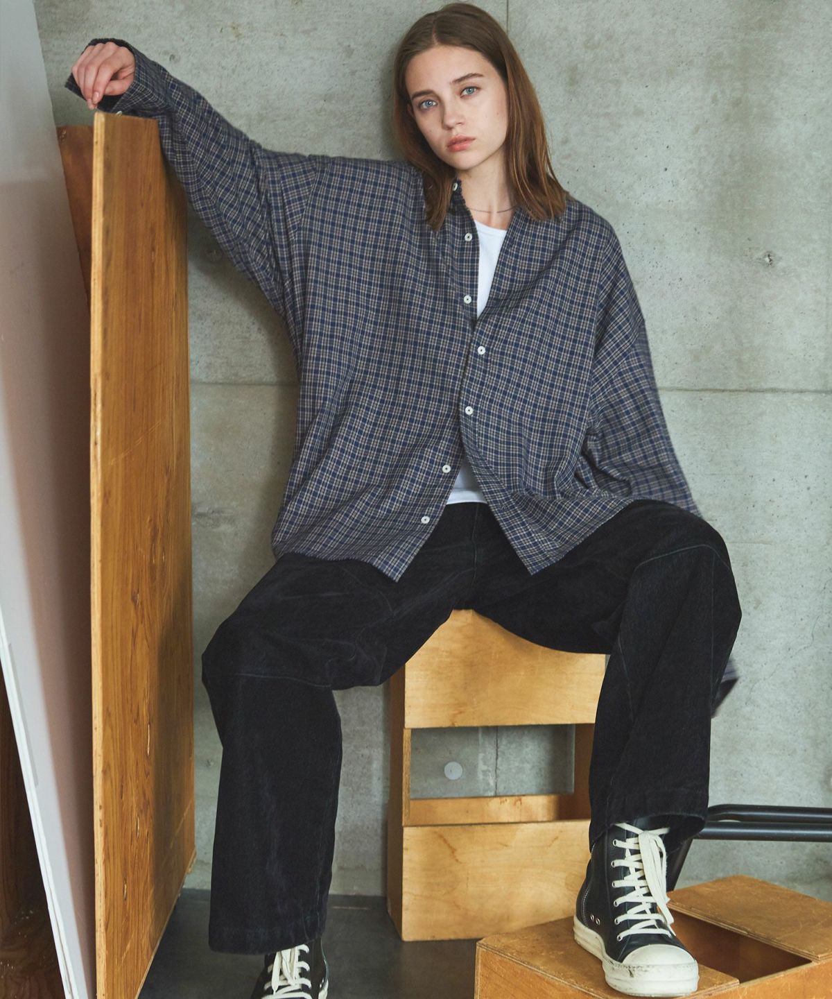 OPENING ACT] 7DAYS AUTUMN CHECK RELAX FIT SHIRT 〓予約販売