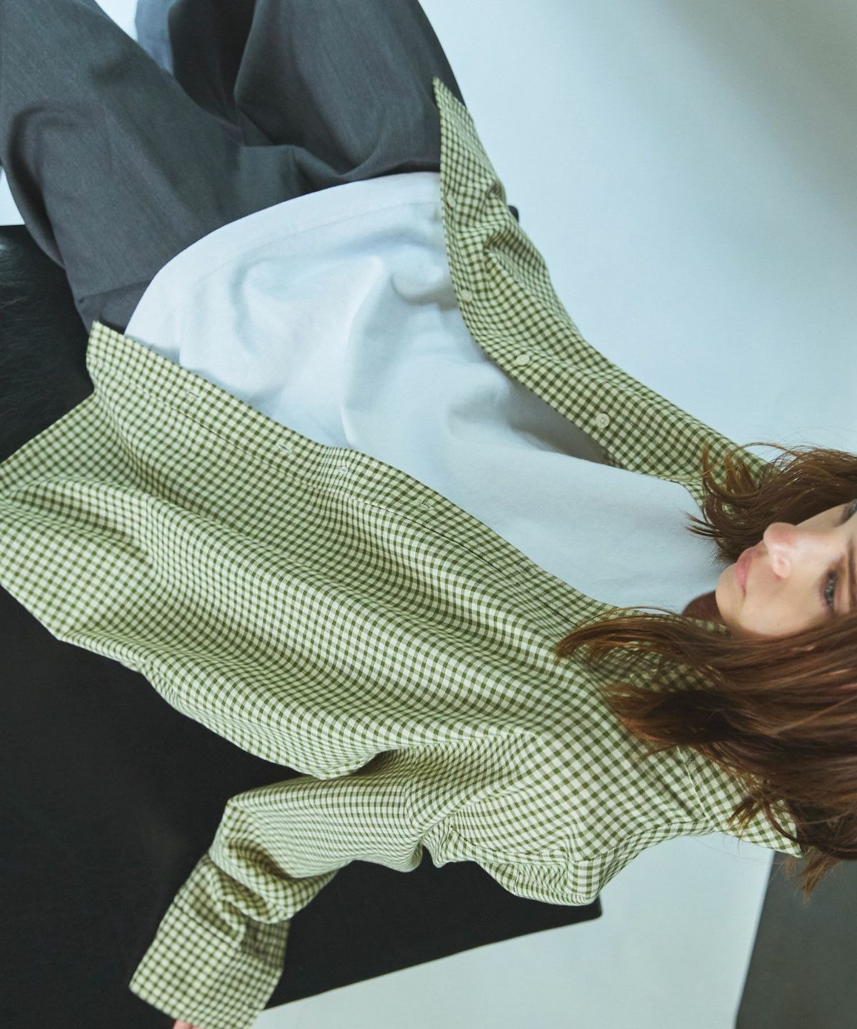 OPENING ACT 7DAYSミニチェックリラックスフィットシャツ Sサイズ OPENING ACT] 7DAYS AUTUMN CHECK RELAX FIT SHIRT 〓予約販売
