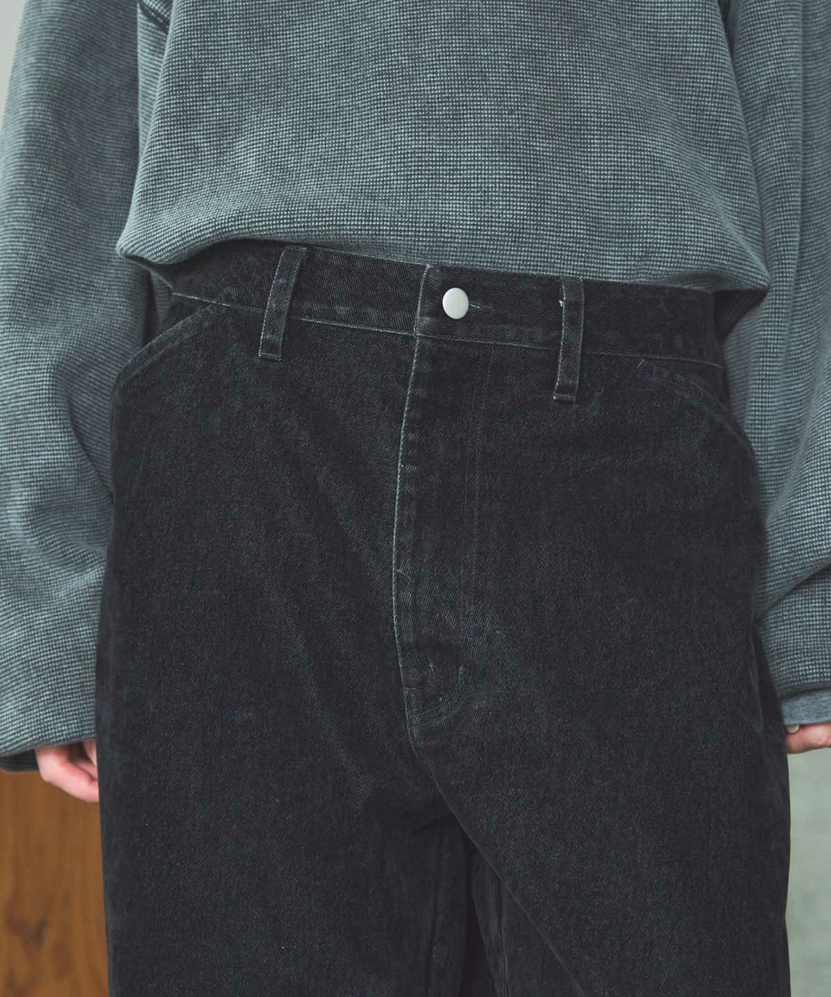 OPENING ACT] ベロアデニムバギーダブルニーパンツ | OPENING ACT