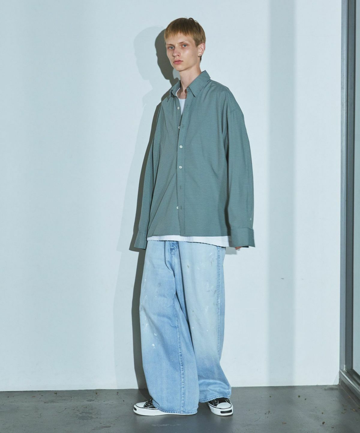 OPENING ACT] Made in Japan ハードブリーチペイント加工バギーデニム