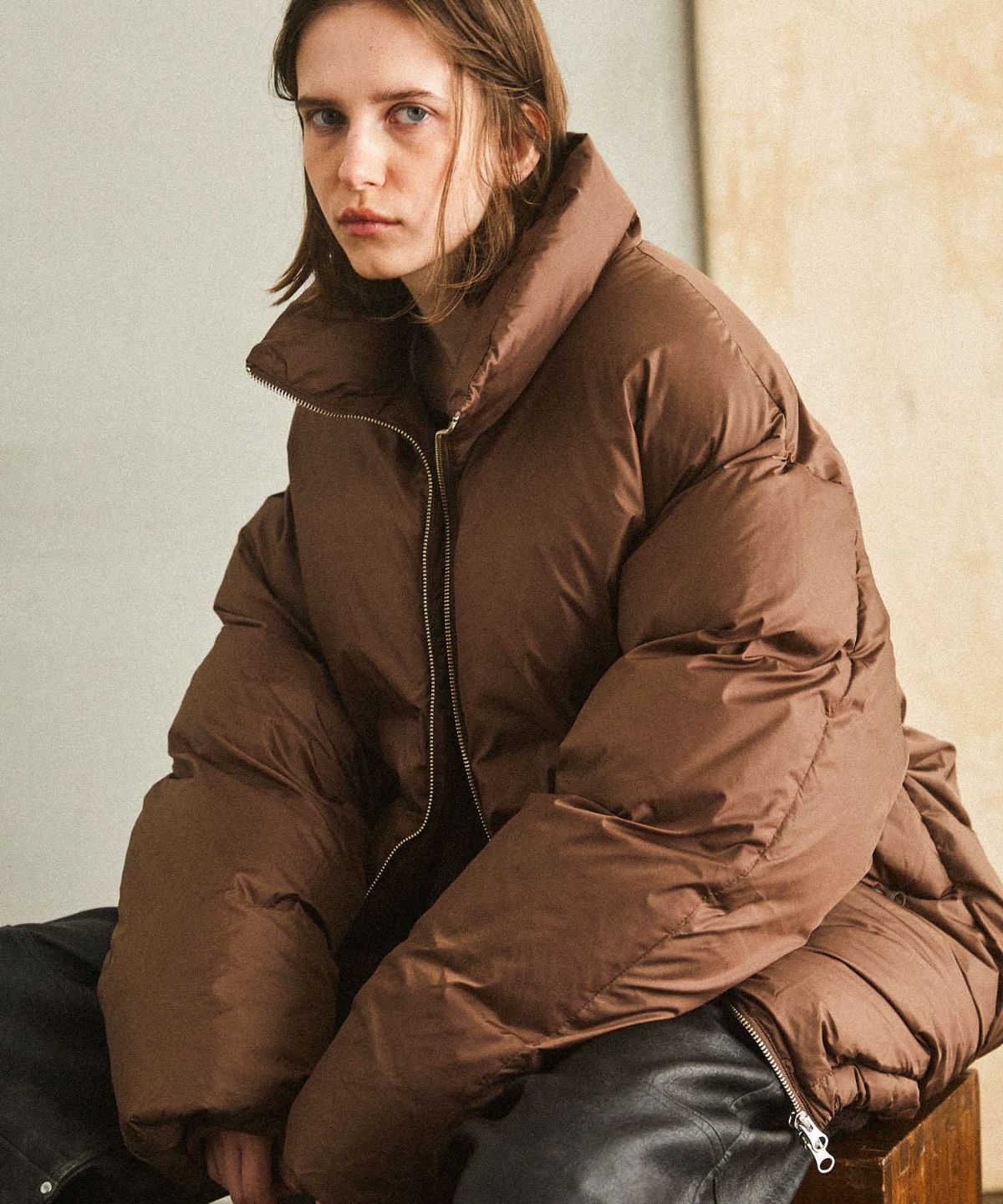 OPENING ACT] LIMONTAナイロン600フィルパワーダウンハイネックダウン