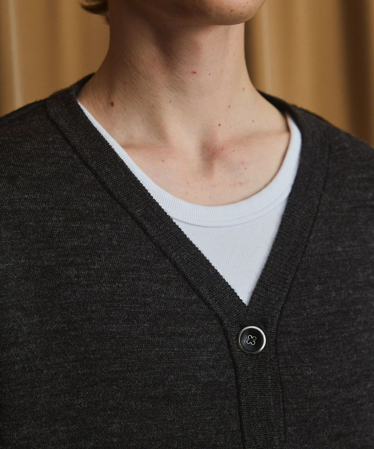 OPENING ACT] WOOLミックスリバーシブルVネックカーディガン | OPENING ACT