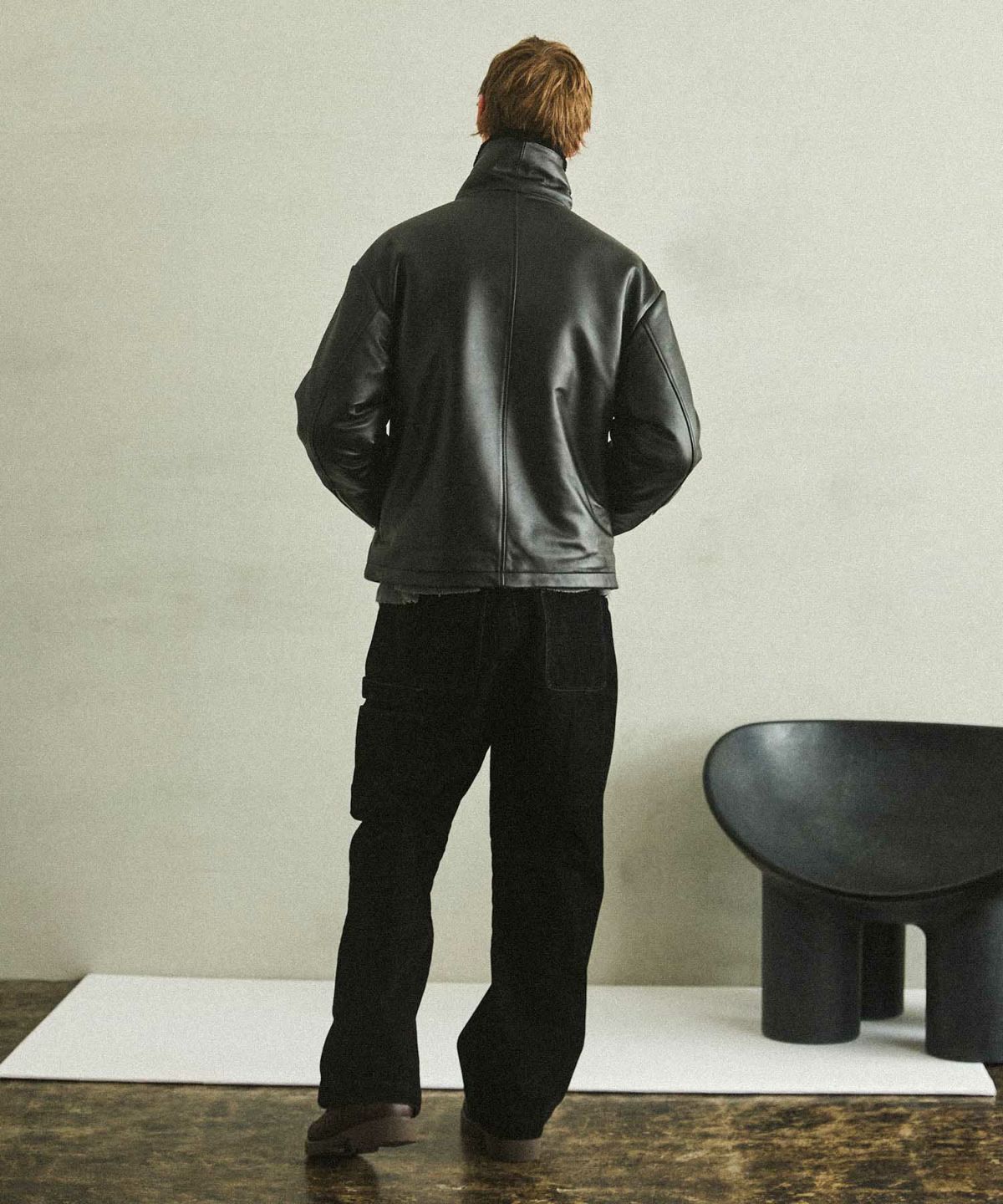 OPENING ACT] リアルレザームートンハイネックジャケット 〓予約