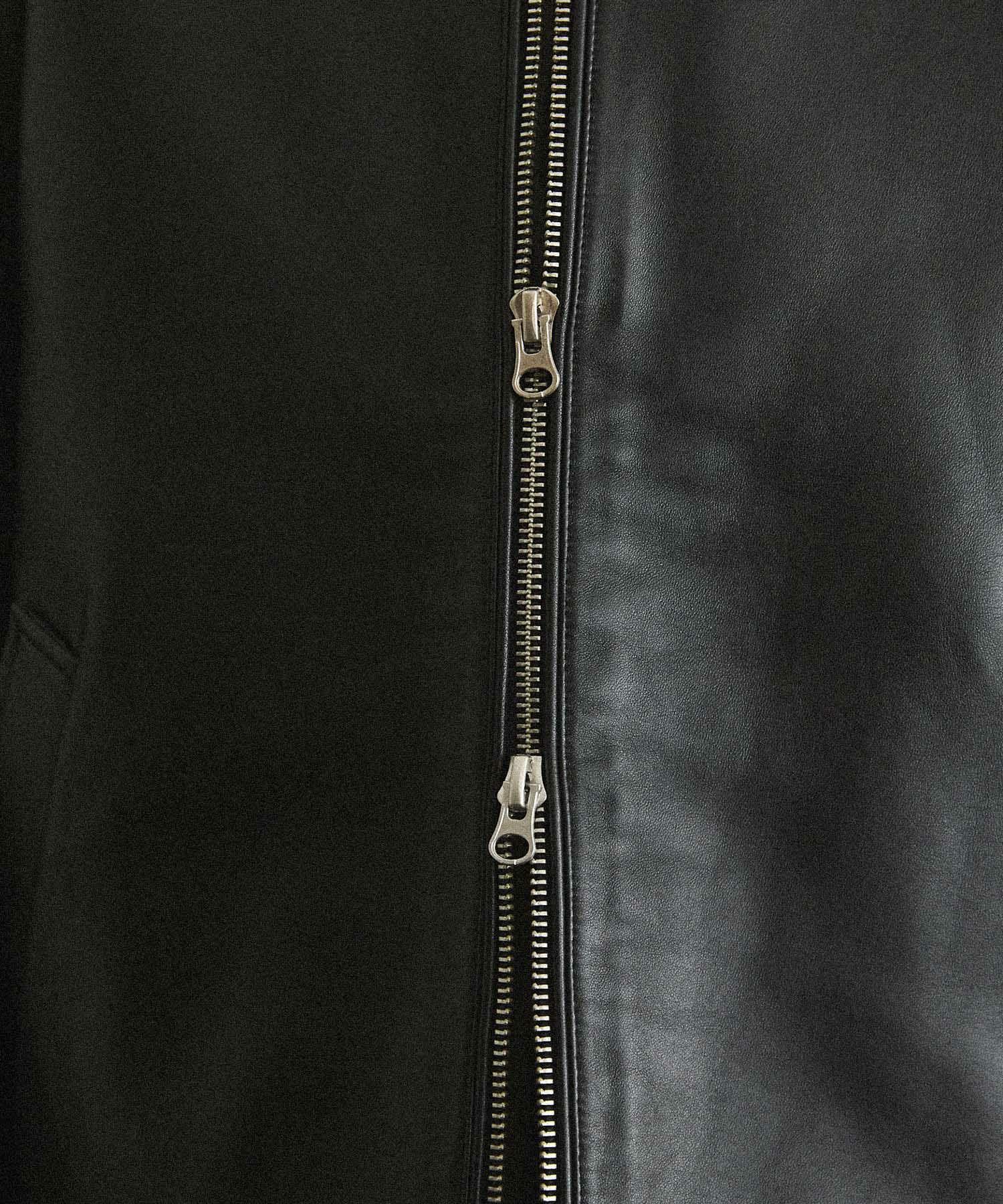 OPENING ACT] リアルレザームートンハイネックジャケット | OPENING ACT