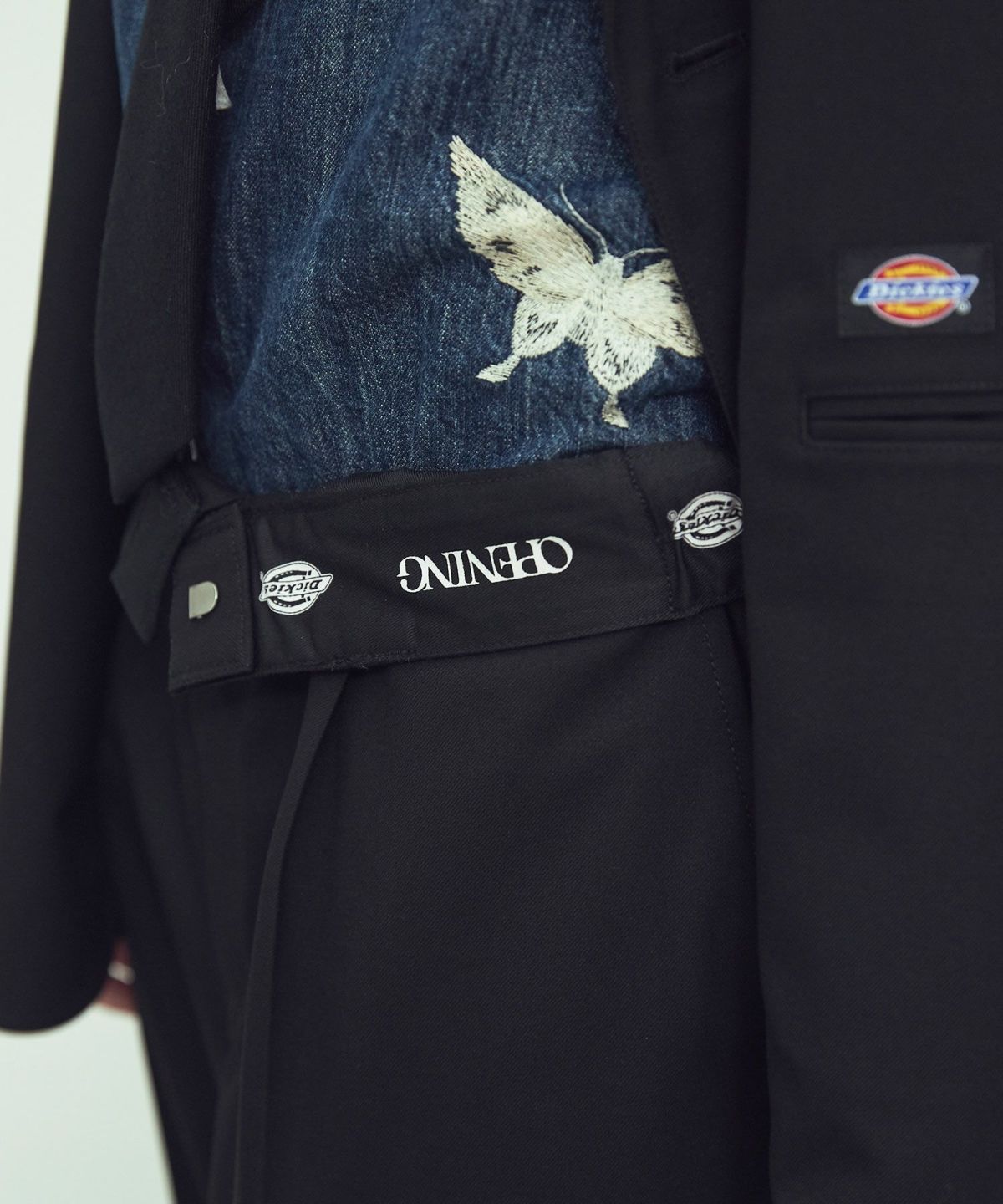 Opening act ✖️DICKIES ワークパンツ 黒 ディッキーズワークパンツ Opening act ✖️DICKIES ワークパンツ 黒