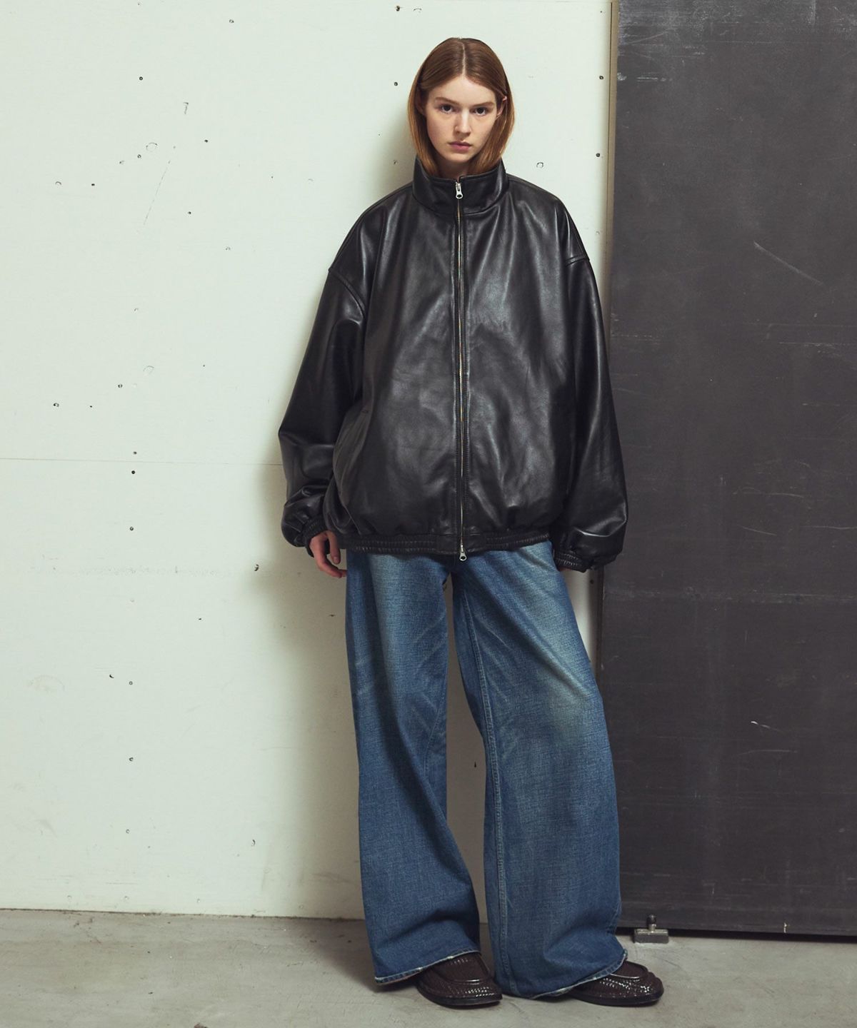 OPENING ACT] リアルシープレザージップアップブルゾン | OPENING ACT