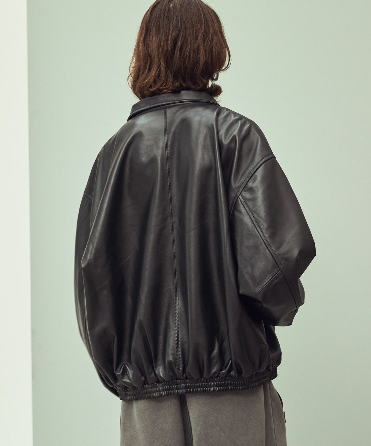 Opening act リアルシープレザーショート MA-１ブルゾン　羊革 OPENING ACT] リアルシープレザーショートワークブルゾン 〓予約販売