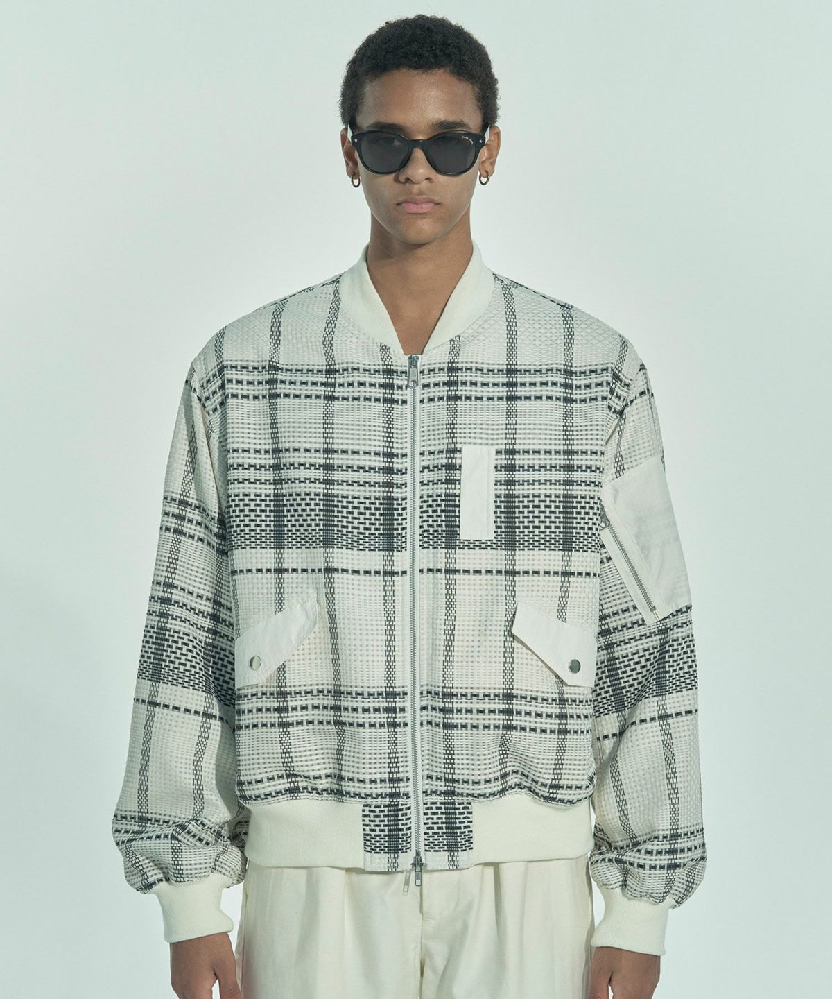 廃盤 CRIMIE チェック柄 MA-1 ブルゾン ナイロンジャケット 楽天市場】【公式】 THE CRIMIE クライミー JAX 2B BLAZER CHECK