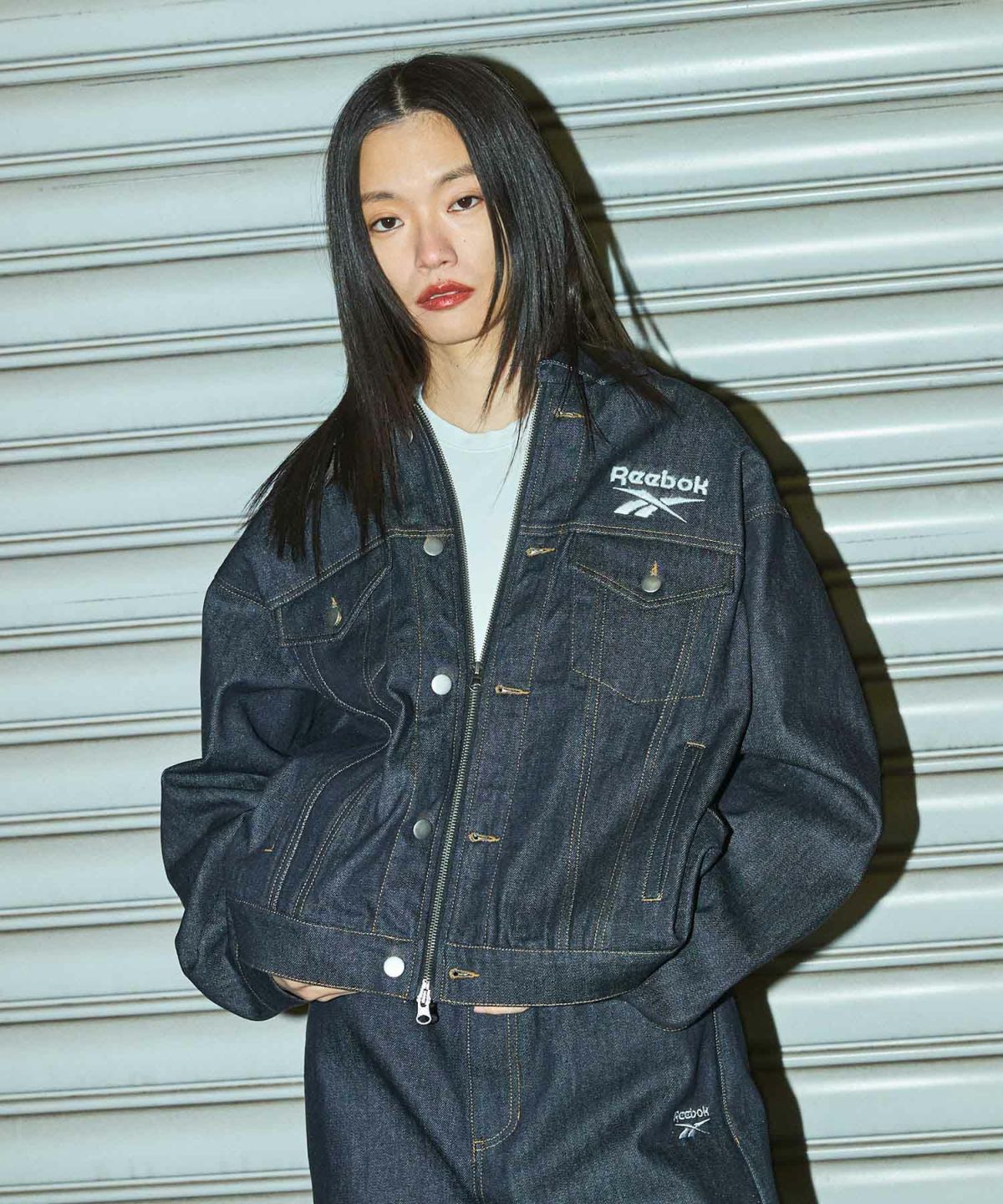 Reebok] デニムトラッカージップアップジャケット 〓予約販売・2026年3