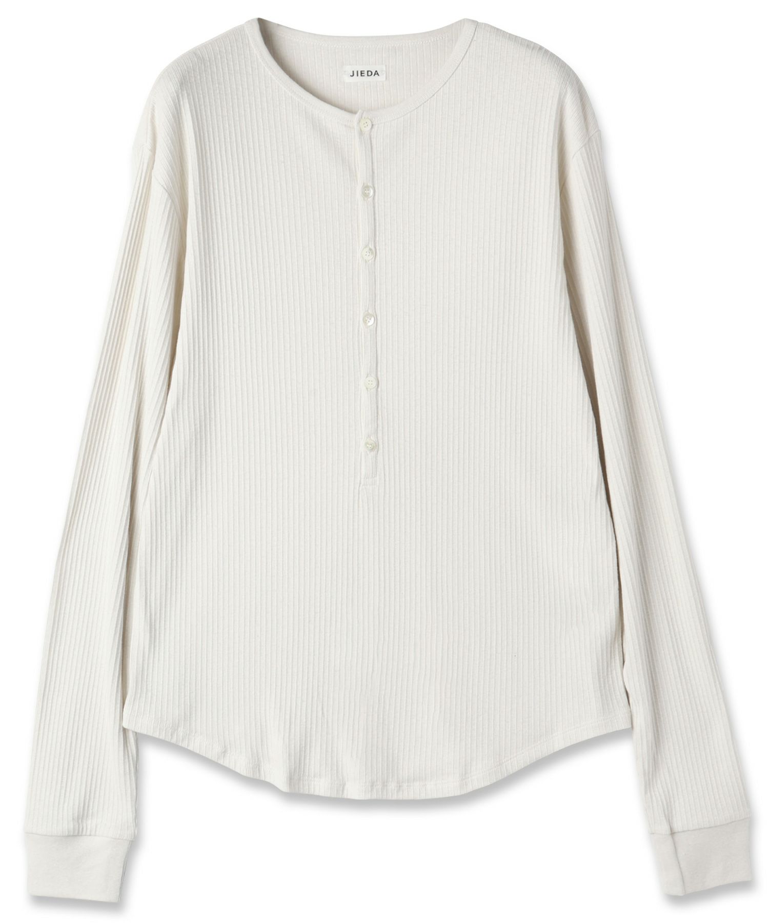 JieDa] VINTAGE LIGHT RIB HENRY NECK LS 〓予約販売・2026年1月頃お