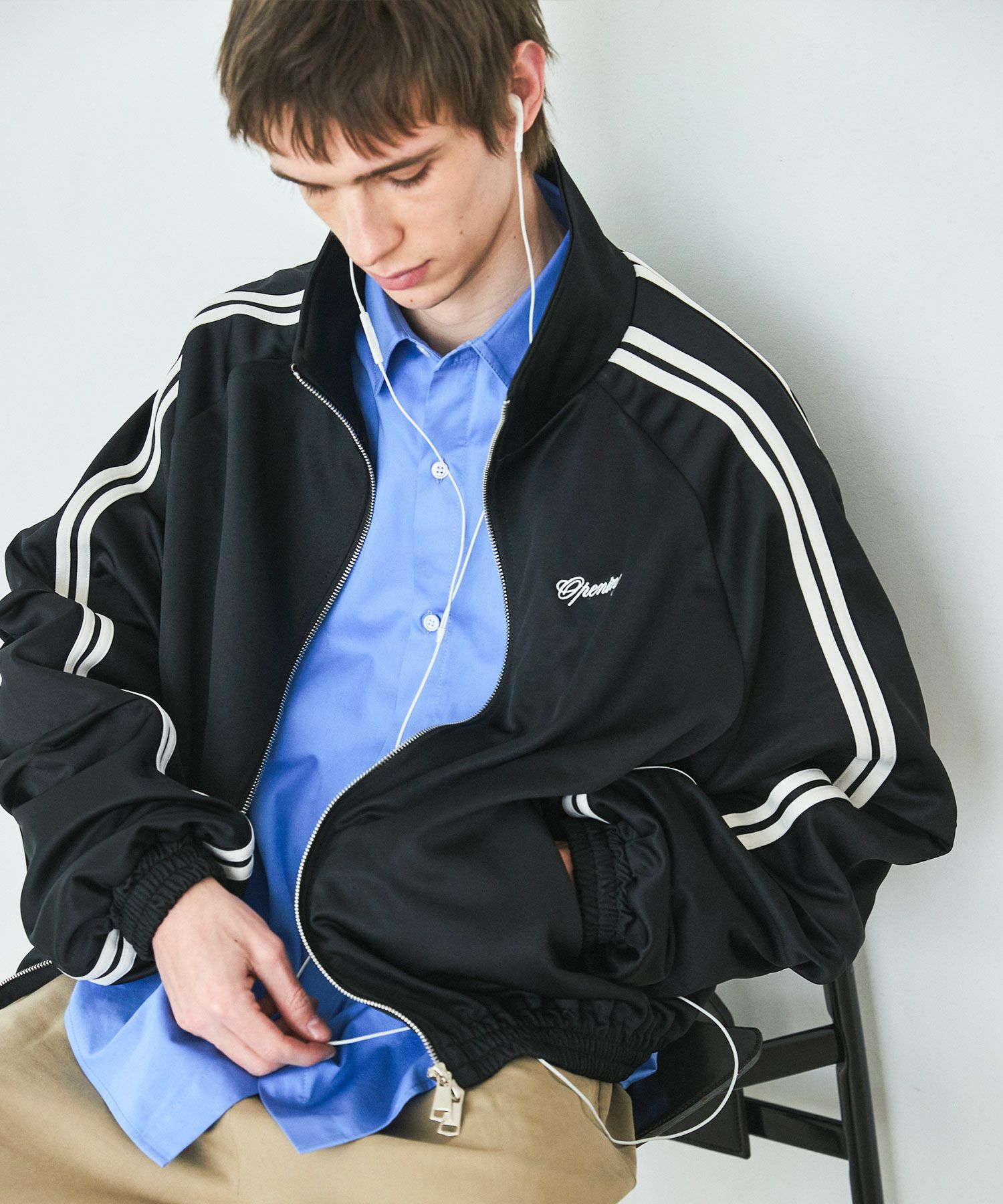 【値下げ】ハンブレ トラックジャケット OPENING ACT] サイドラインダーツハイネックトラックジャケット 〓予約